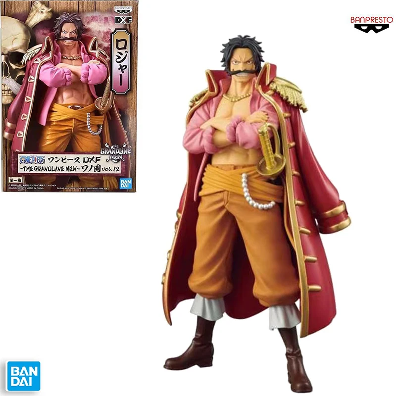 

100% Original Genuine Banpresto One Piece DXF 17cm Gol D Roger Wanno Country PVC Action Figure Anime Model Figurines Toys Gift