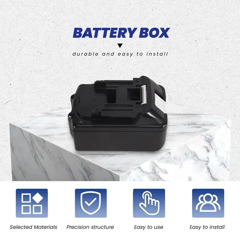BL1830 with Li-Ion Power Tools Battery Case Replacement for Makita 18V BL1840 BL1850 Plastic Shell