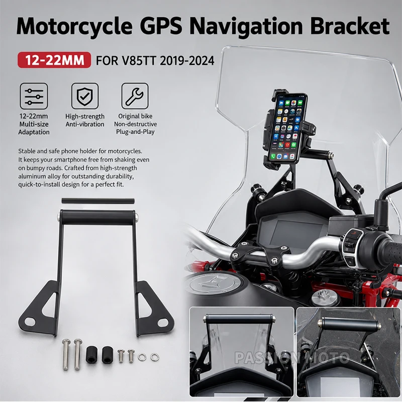 Motorcycle Multifunctional Cross Bar Holder Holder Navigation Plate Bracket For MOTO GUZZI V85TT V85 TT 2019-2024 Accessories