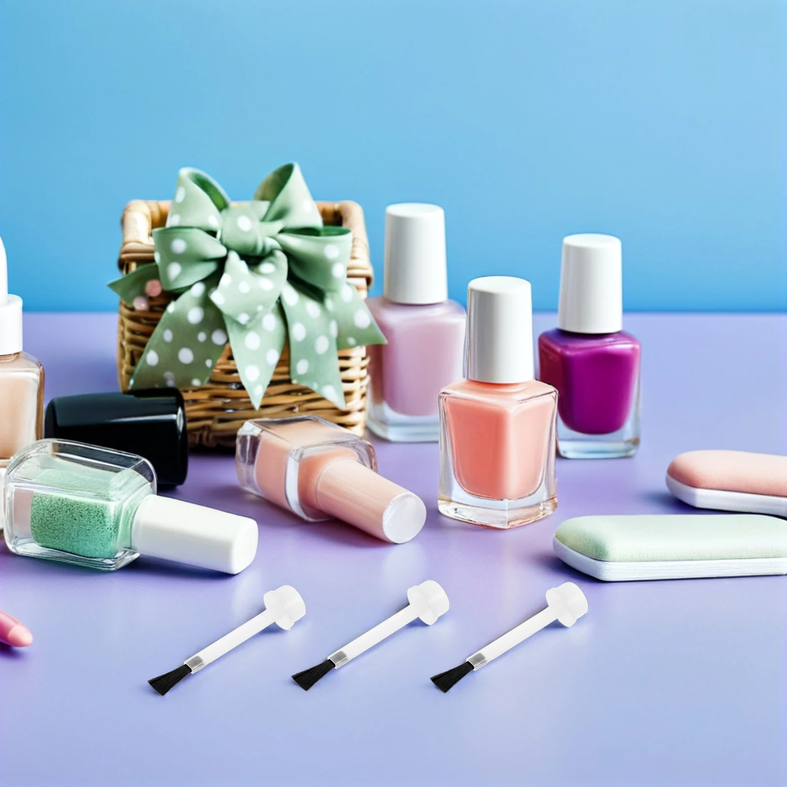 80 個ネイルアートブラシ交換用ジェルポリッシュネイルディップパウダーアプリケーター細い毛マニキュアツール再利用可能なミニ液体