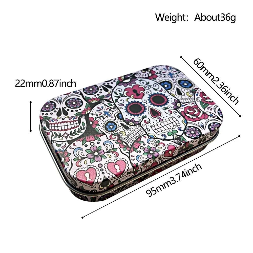Flip Cap Cigarette Rectangle Container Tinplate Box Tobacco Storage Case Smoking Accessories Jewelry Candy Coin Key Organizer