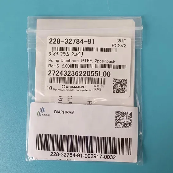 Shimadzu Pump Diaphram PTFE Diaphrams Part Number:228-32784-91 for LC10AD/vp, LC2010, LC20AD/AB, and LC-30ADSF 2pcs/pack