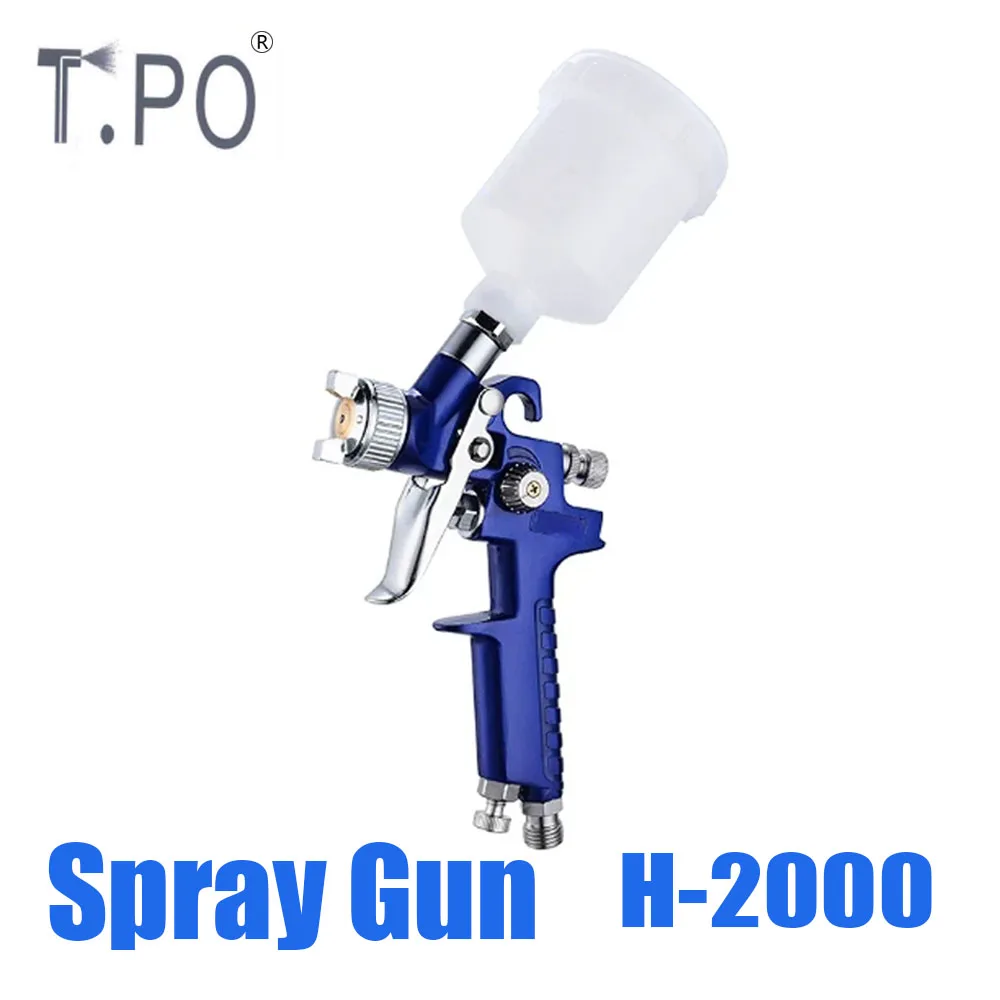 Spray Guns Professional Mini H-2000 Pneumatic Paint Spray Gun Power Tool 0.8/1.0mm Painting Cars Aerograph Tool HVLP Spray Gun