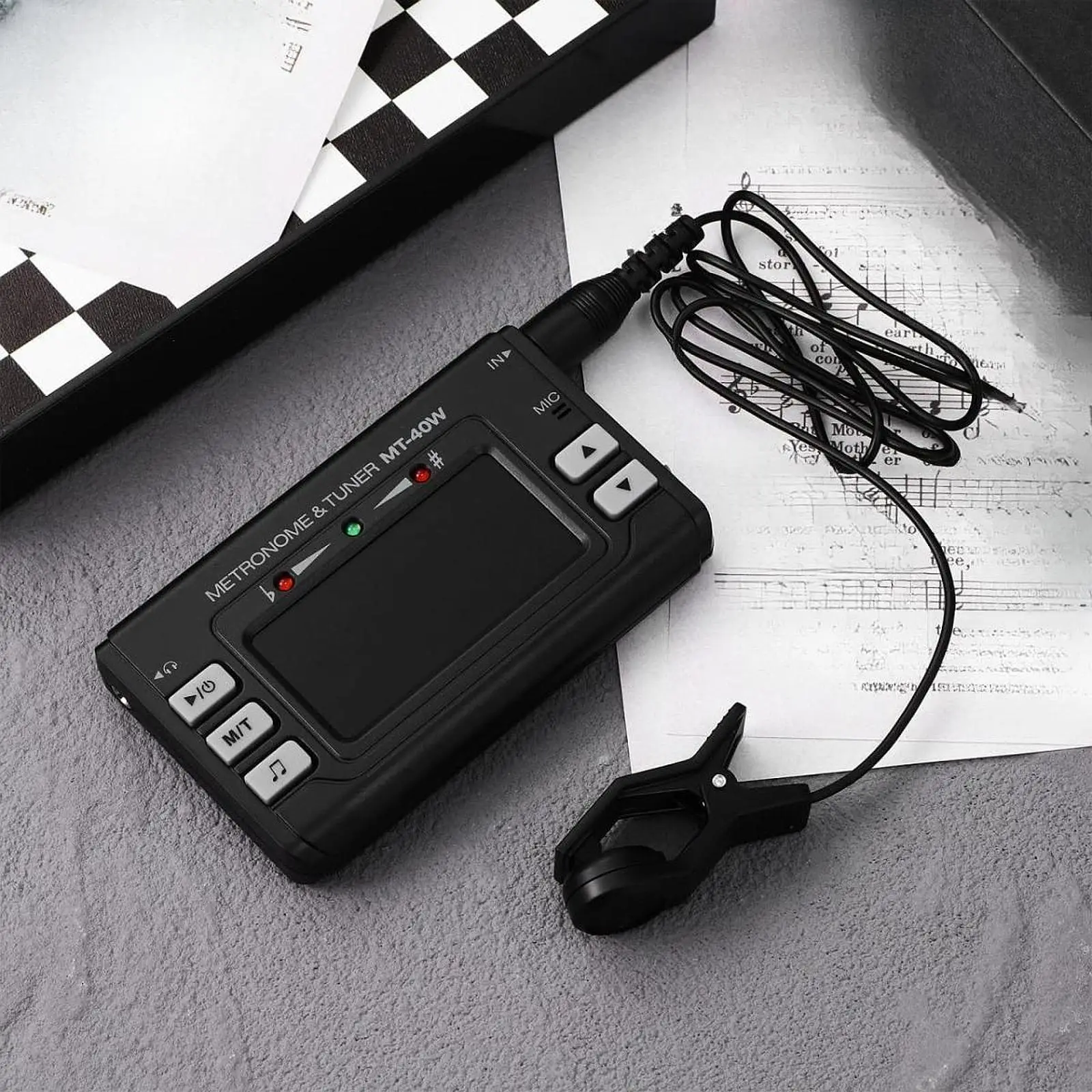 

Electronic Digital Metronome Tuner Multifunction with Vocal Count Compact Accurate Tone Generator 3 in 1 for Trumpets Clarinets