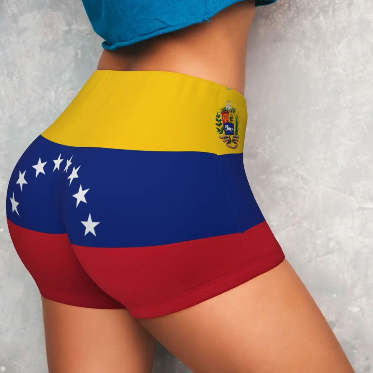 Short de Yoga drapeau du Venezuela pour femmes, Leggings de sport serrés et élastiques pour motard, vêtements de sport