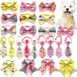 50/100pcs Easter Pet Puppy Dog Cat Bow Ties Bowties Adjustable Dog Grooming Bows Accessories Dog Ties Pet Products