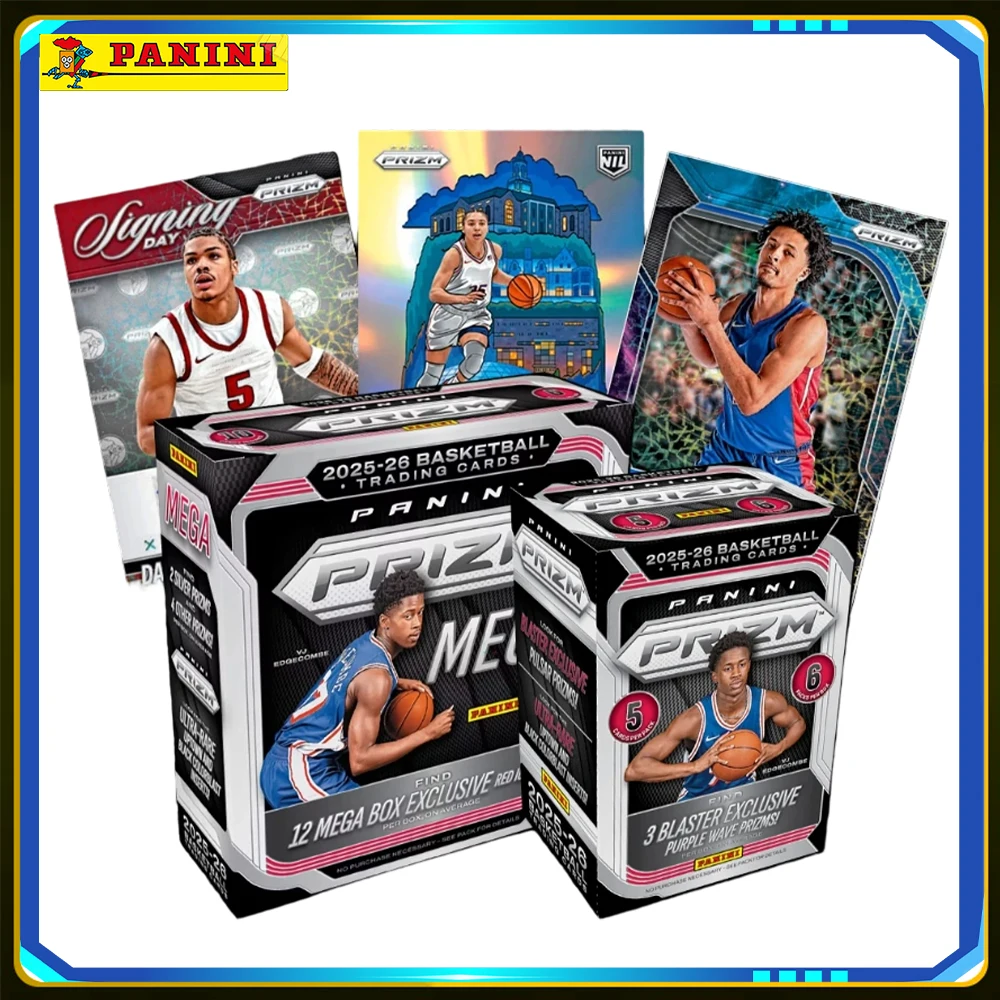 2025-26 Panini Prizm Basketball Trading Cards Mega Blaster Box Star Player Refractor Parallel Collectible Sports Card Gift
