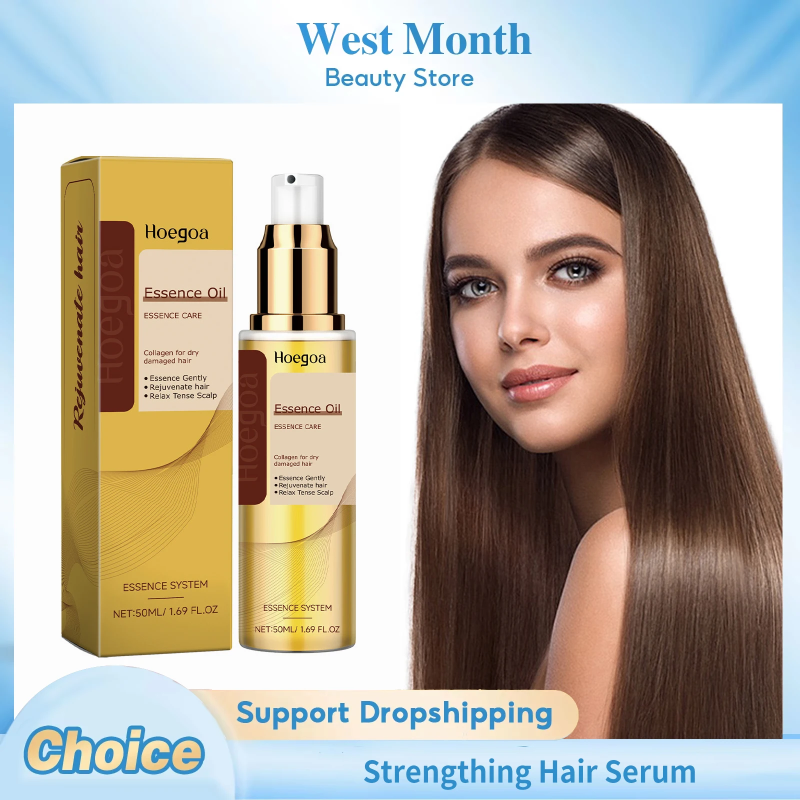 

Strengthing Hair Serum Nourishing Repair Dry Damaged Hair Smoothing Anti-Breakage Enhance Luster Moisturizing Hair Essential Oil