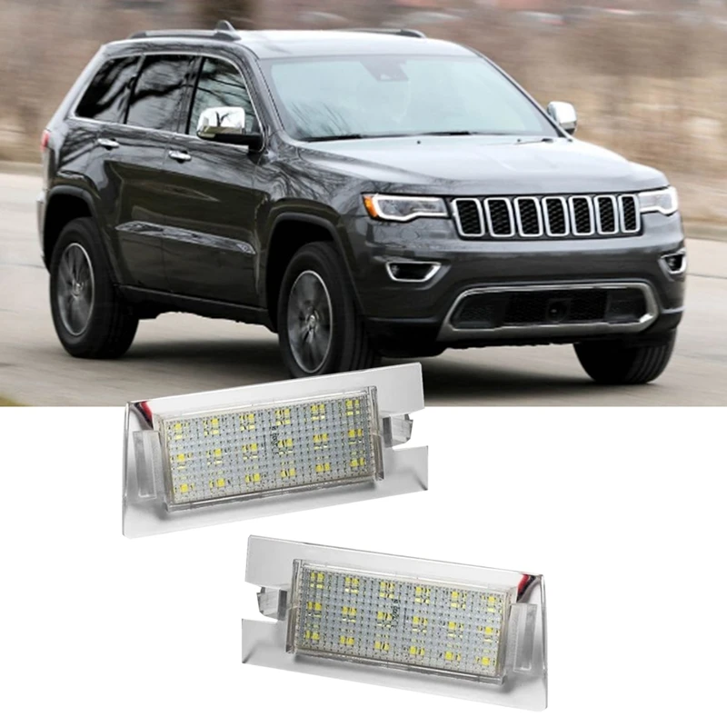 Car LED Number License Plate Light Lamp White 68223864AB For Jeep Cherokee 2014-2018 Car Tail Lamps Component