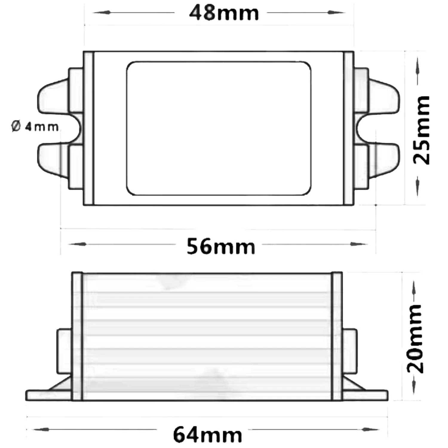 Convertidor de DC-DC de 16 a 60V a 12V, fuente de alimentación de modulador de pulso (controlador EEV) y placa lógica en caja de control eléctrico