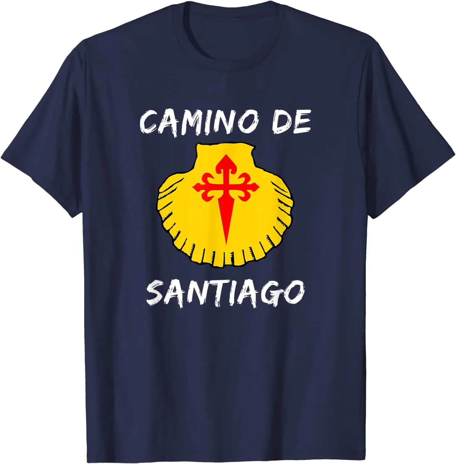Camino de Santiago Compostela Spain St James Way Hiker Gift T-Shirt New 100% Cotton Short Sleeve O-Neck Casual Mens T-shirt