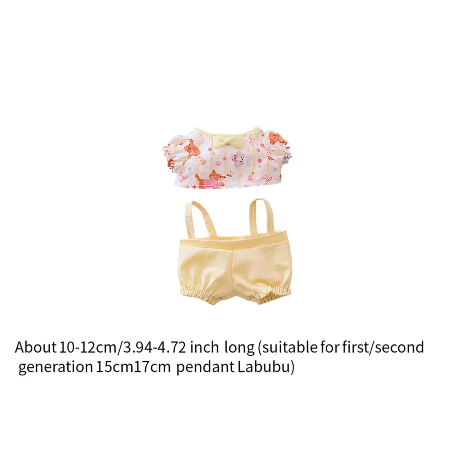 Pluche poppenkleertjes voor poppen van 15-17 cm, doe-het-zelf-kostuums, zachte pluche popaccessoires