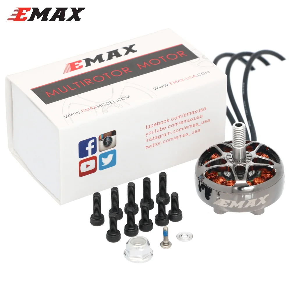 Imagem -06 - Emax Ecoii-motor sem Escova para Fpv Racing rc Drone Peças Faça Você Mesmo Série Eco ii 2807 6s 1300kv 5s 1500kv 4s 1700kv em Peças Lote