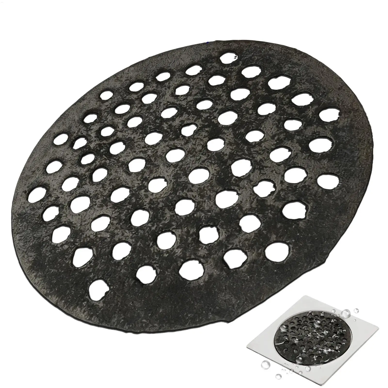 7 Inch Round Heavy Duty Basement Drain Cover Anti-Clog Drainage Strainer Grate Universal Floor Drain Protector