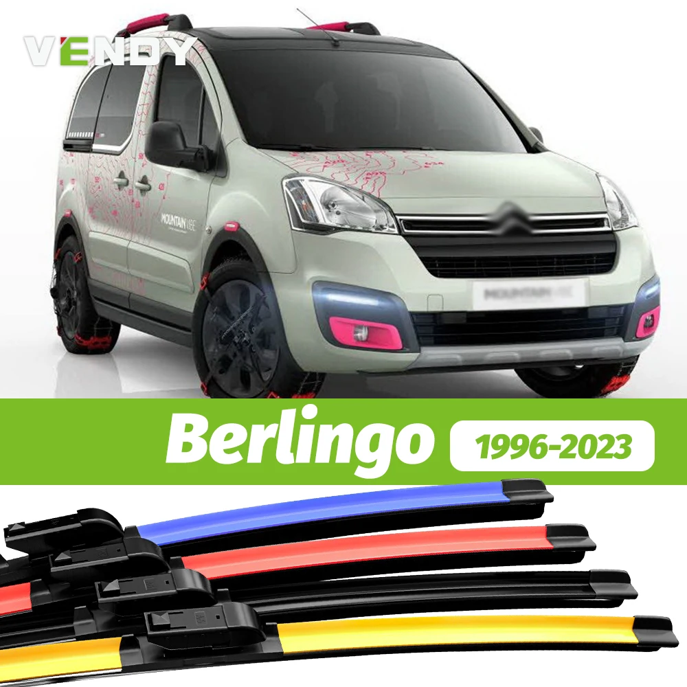 2pcs Front Windshield Wiper Blades Windscreen Wipers For Citroen Berlingo 1996-2023 2016 2017 2018 2019 2020 2021 2022 2023 2024
