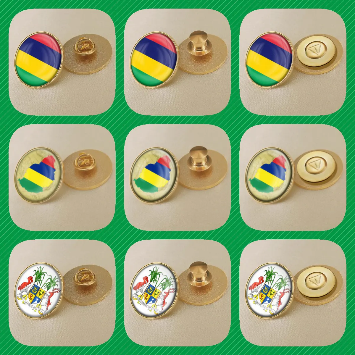 Broches de emblema nacional de la bandera del mapa de la República de Marruecos, insignias, alfileres de solapa