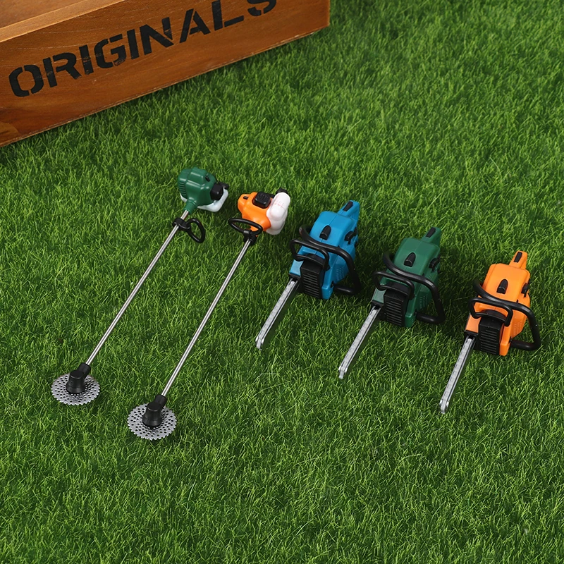 1Pc Simulation Dollhouse Miniature Mower Mini Electric Saw Pretend Toys Accessories For Doll House Play