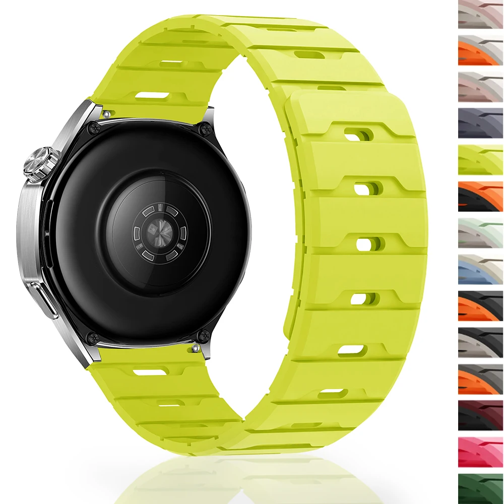 18 20 22mm Magnetisches Silikonarmband für Samsung Galaxy Watch 7 6 5 4 40/44mm Drachenschuppen-Muster Band für Huawei GT6 5 4Pro 46mm
