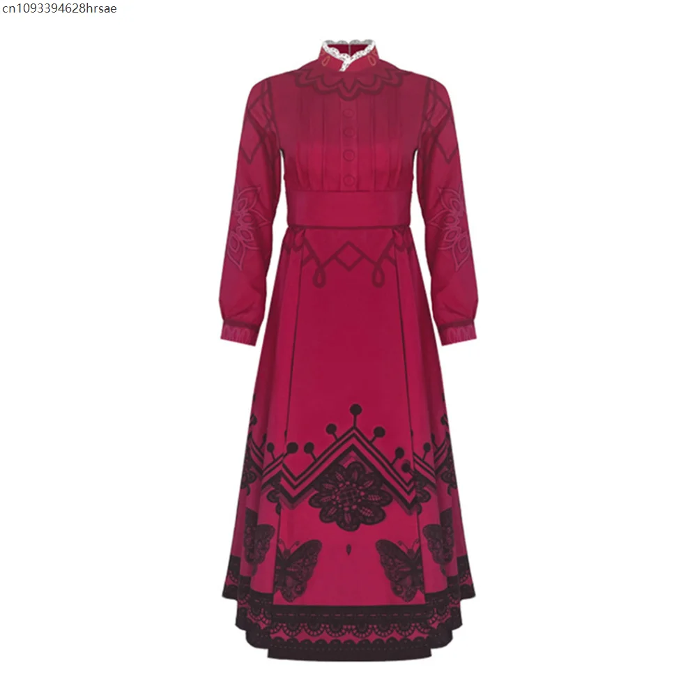 新作アニメフルセット赤いドレスハロウィンパーティーコスプレコスチューム仮面舞踏会ステージ衣装2025