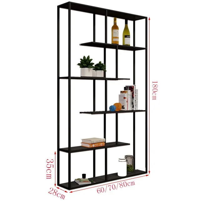 

Книжные полки из кованого железа от пола до потолка, многоэтажные полки для хранения в гостиной