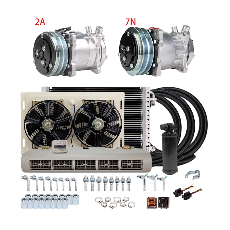 

Universal A/C Air Conditioning Evaporator Assembly Kit for Truck Bus Caravan Trailer RV Recreational Vehicle AC Cooling System