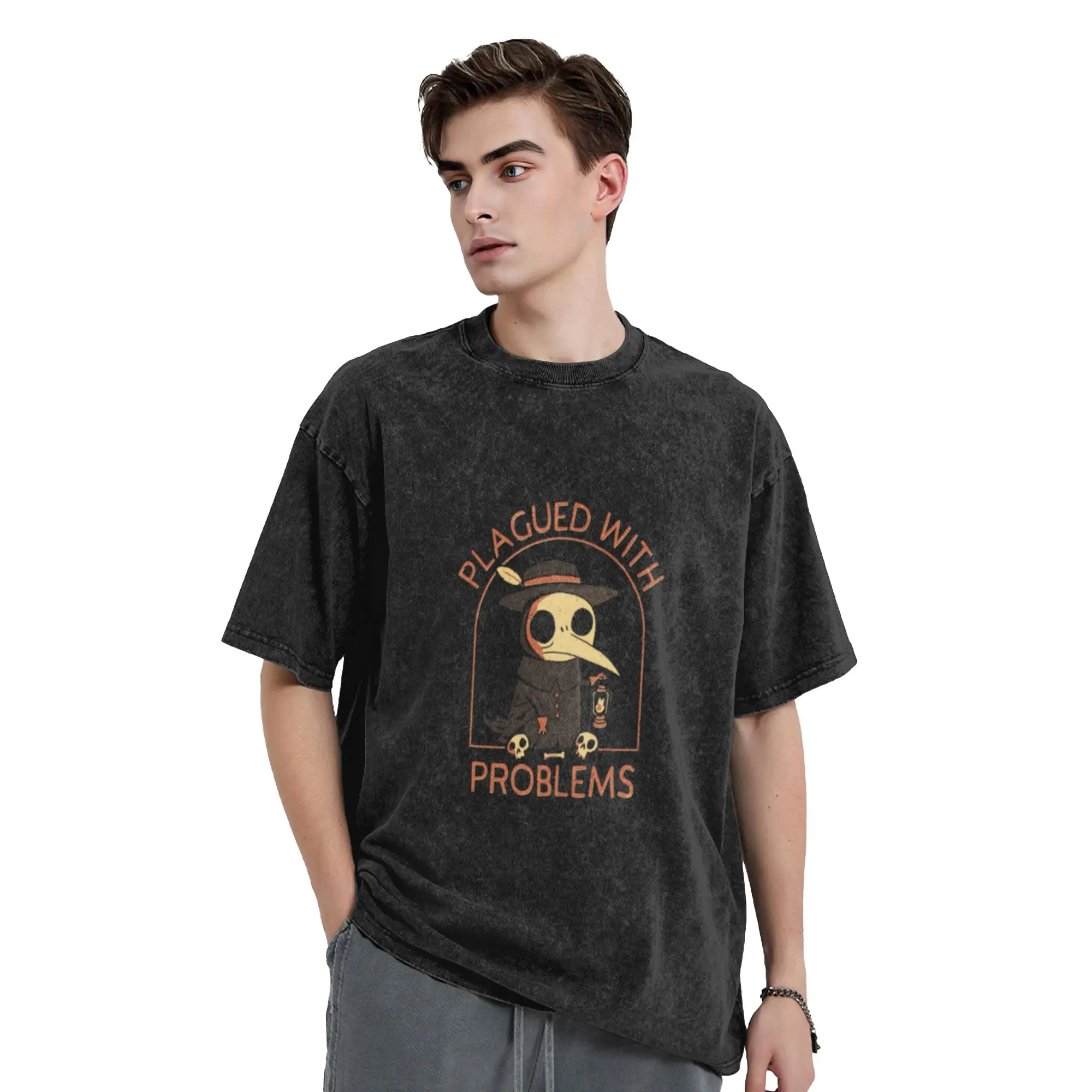 Plagued With Problems  Unique Stylish A Vintage Oversized Cotton Unisex T-Shirts