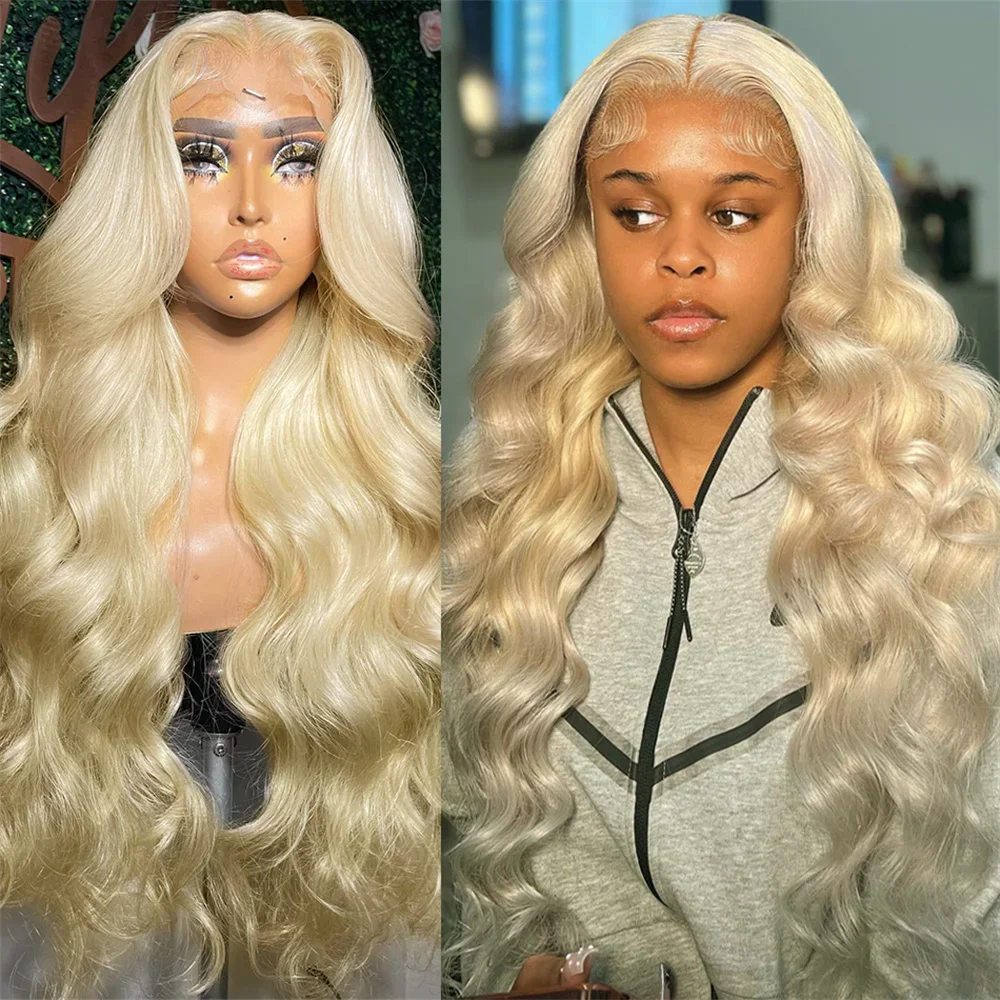 34 inch 613 Honey Blonde Body Wave 13x6 Lace Front Human Hair Wigs For Women Transparent Brazilian Hair 13x4 Lace Front Wig