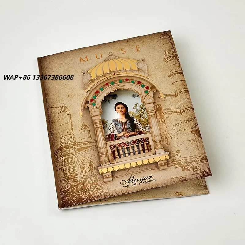 Custom Graphic Design Printing Services Catalogue Personalised Offset Printed Cardboard Kraft Materials Foil Hot Stamping