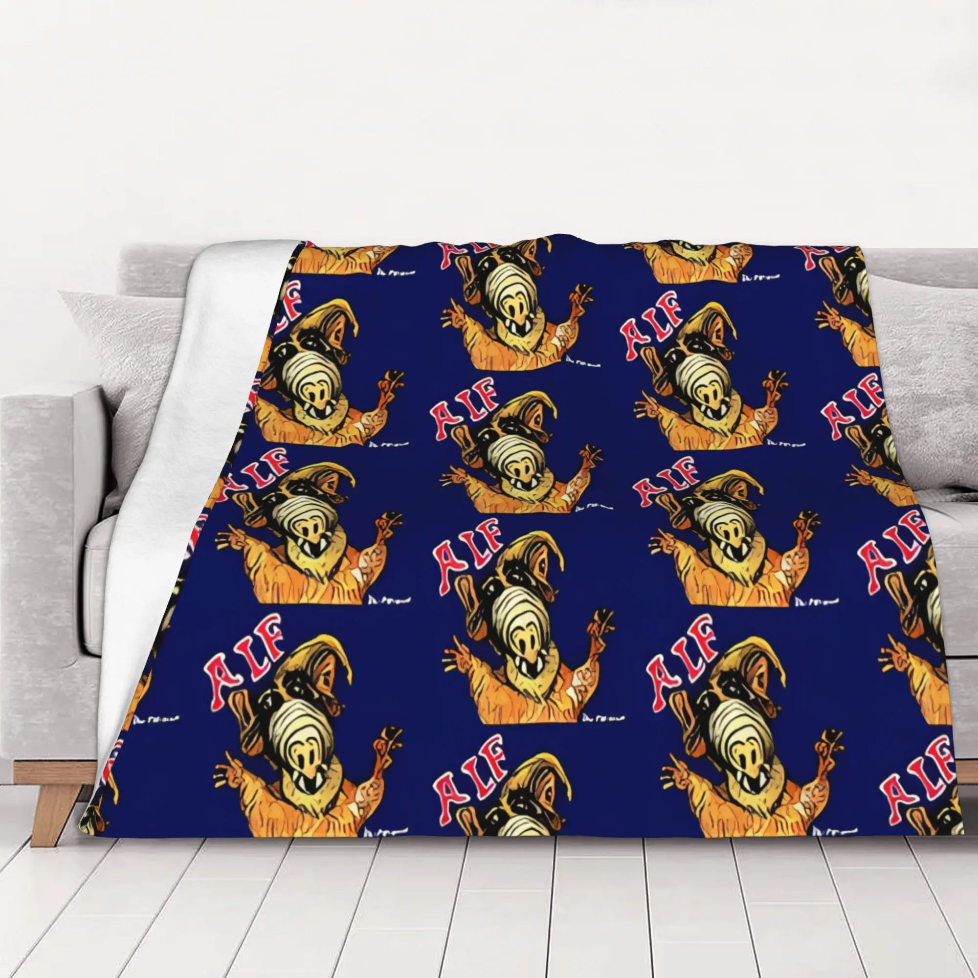 1PC home Cute Room Decor ALF (TV Series)  Blanket Throw Blanket ALF Novelty Warm Blanket All Season