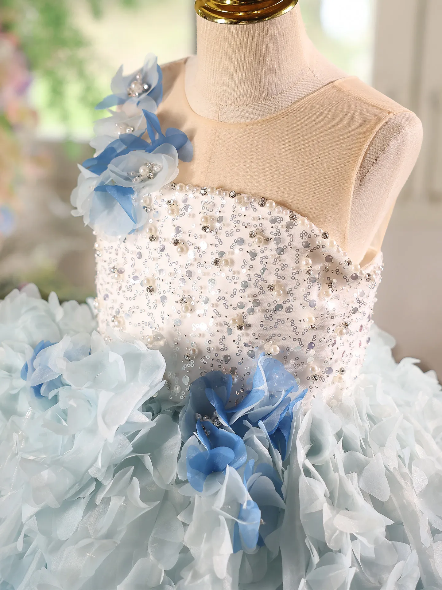 Custom Flower Girl Dress For Wedding Birthday Party Pageant Gown Formal Kids Prom Ball Gown For Little Girls