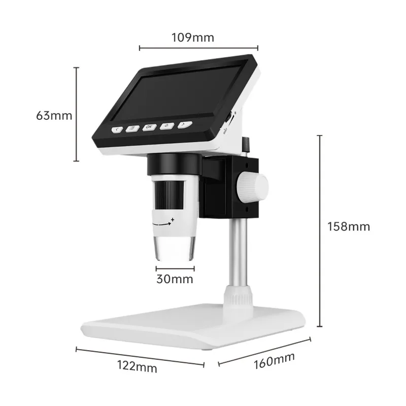 1080P high definition 4.3 inch screen electron microscope 1000x digital microscope industrial maintenance desktop microscope