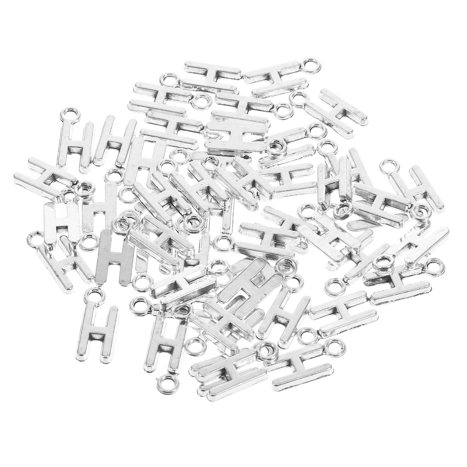 

50 Pcs Letter Charms Alloy DIY Necklace Bracelet Earrings Making Pendant Jewelry Accessories Metal Alphabet Keychain