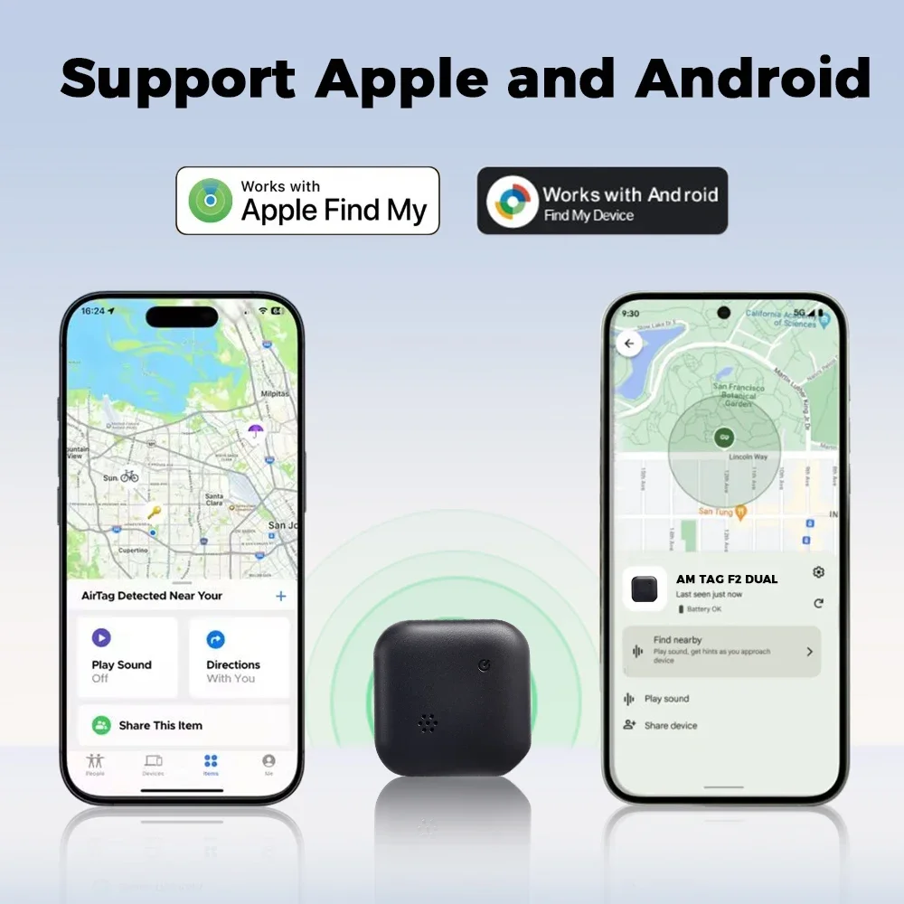 Mini Smart Tracker Anti-Lost Finder Universal for Pets Kids Elderly Keys Mobile Works with Android Find My Device Apple Find My
