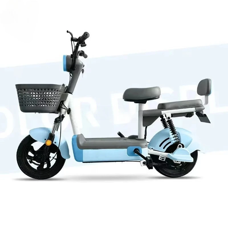 QQA Hot-selling creative popular electric bicycle 350W 500W steel frame 3-speed 14-inch wheels, integrated 48v battery, smart re