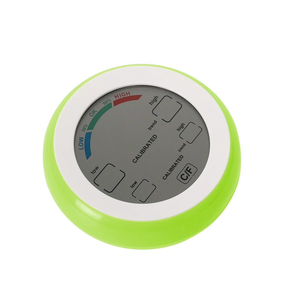 Hygrometer With LED Light Ring Accurate Measurement For Home And Office Magnetic Attachment Error 1℃