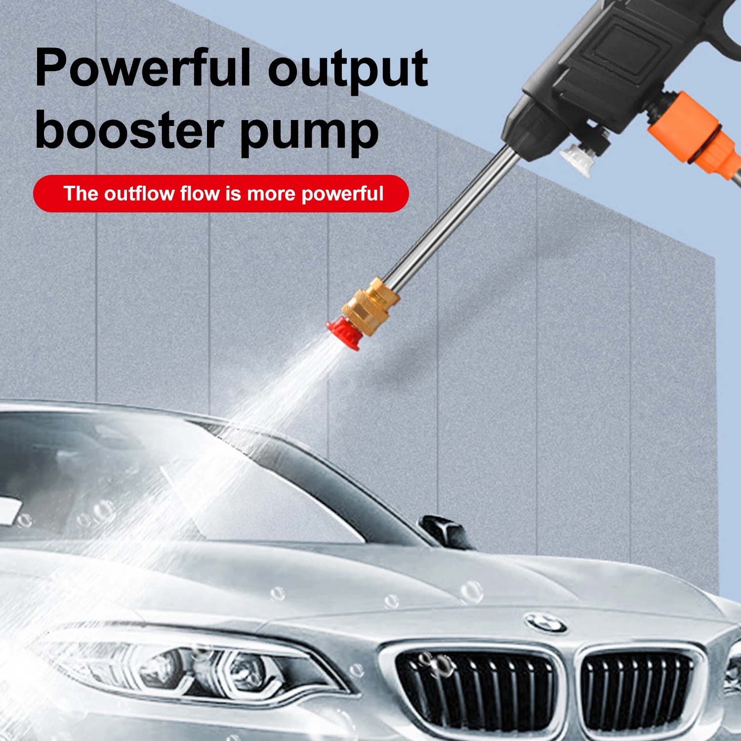 Car Washer Gun Electric Cordless 1500W Pressure Spray Water Gun Cleaner Washer Gun Water Hose Cleaning With Battery