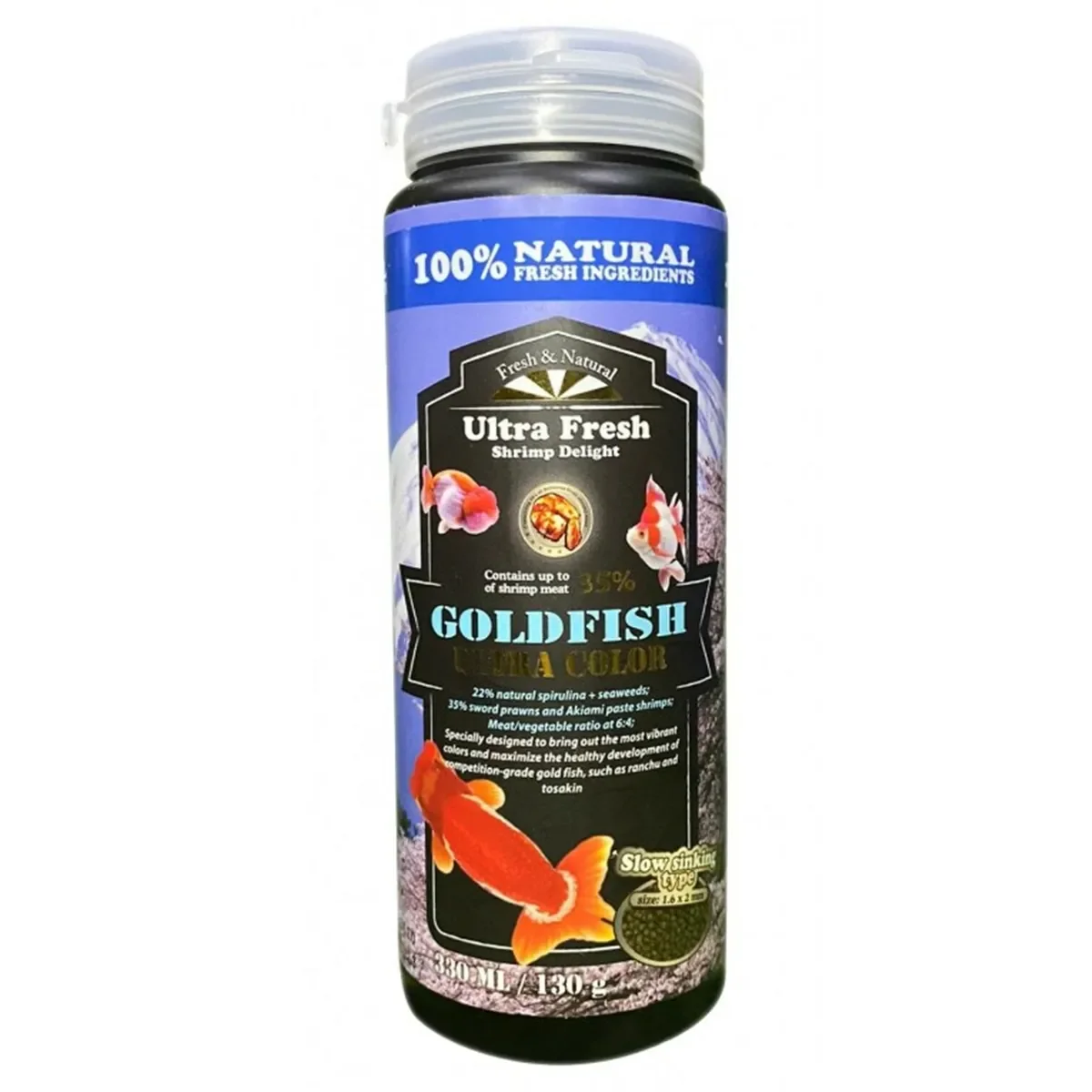 Azoo Ultra Fresh Agua fria 120ml. Alimento premium para peces de agua fria. Alimento en pellets para peces de agua fria.