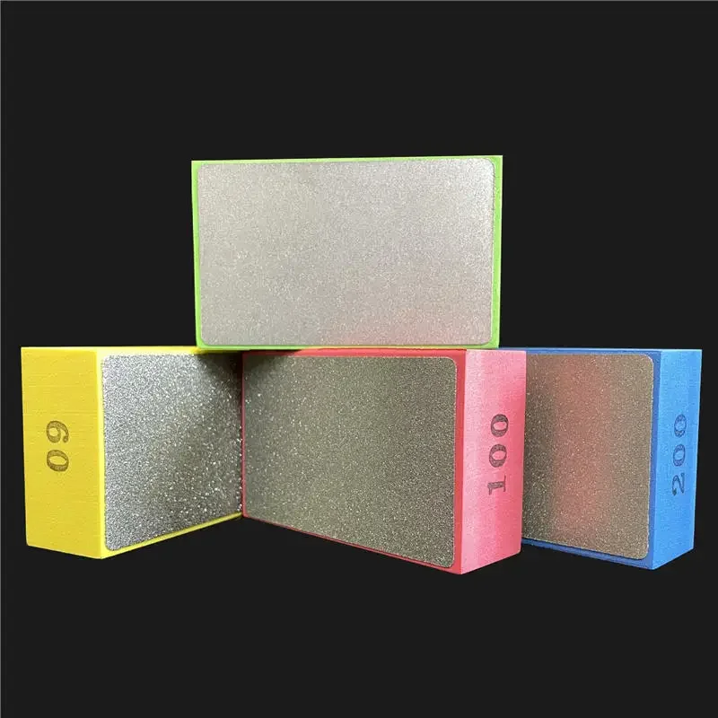 60/100/200/400 # Diamant-Handpolierpads für Fliesen und Glas, Schleifblock, Schleifscheibe für Stein, Polierwerkzeug – Detail 3