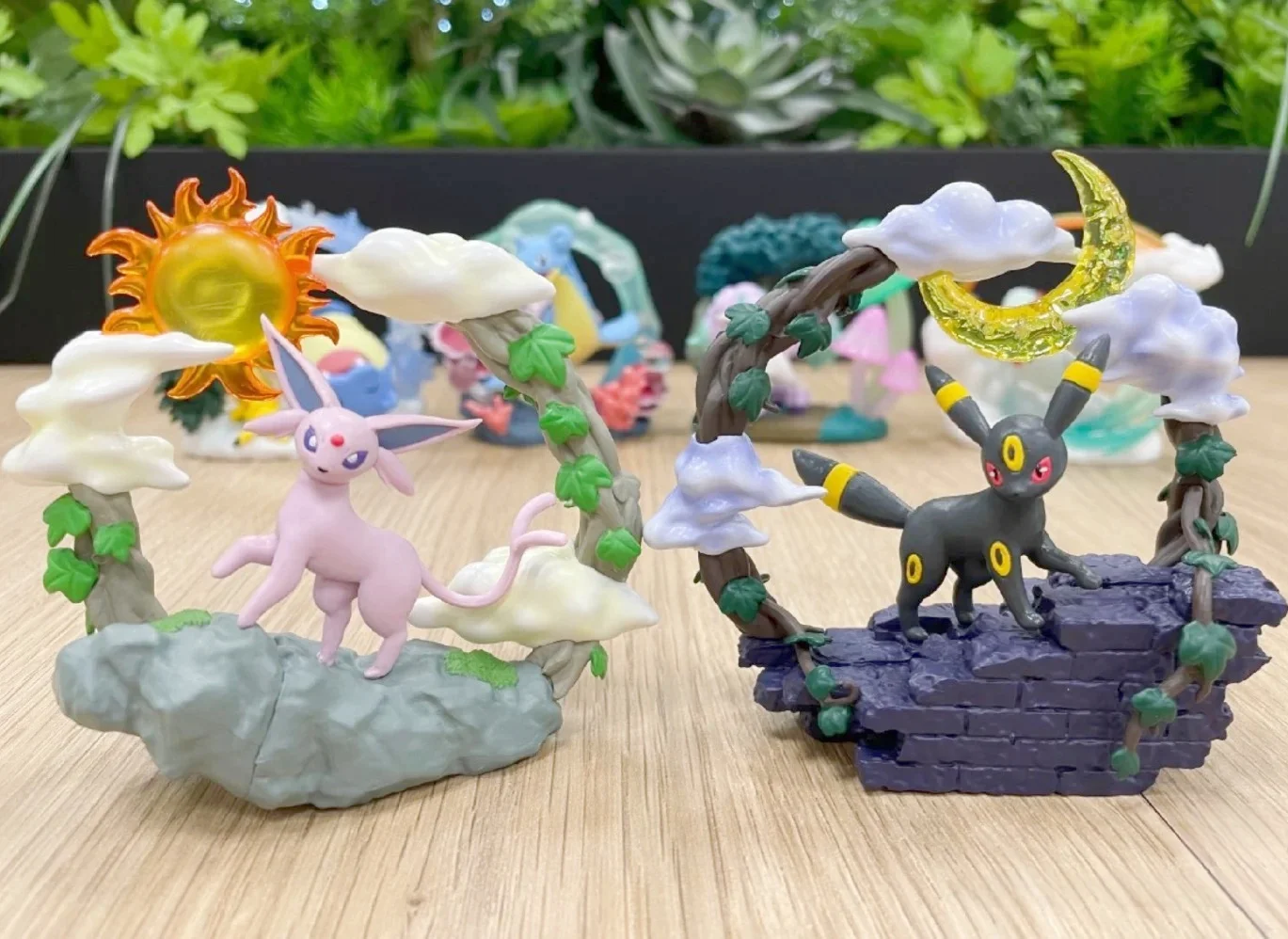 Re-Ment Pokemon Okrągła Diorama Kolekcja Togekiss Galarian Ponyta Lapras Spheal&Pikachu Espeon Umbreon Oryginalne Zabawki Prezent