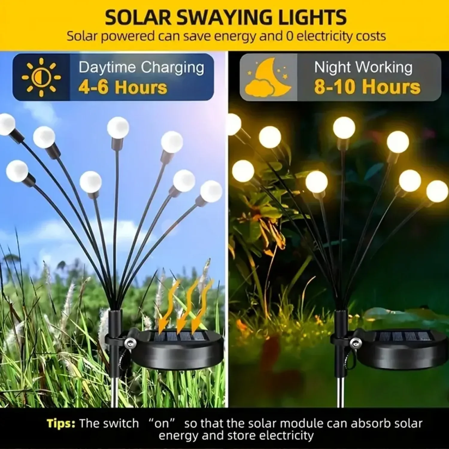 Поп светодиодные солнечные светлячки газонные фонари уличные ветрозащитные садовые вилки лампы водонепроницаемые для двора дорожки фестиваль Рождественский декор свет