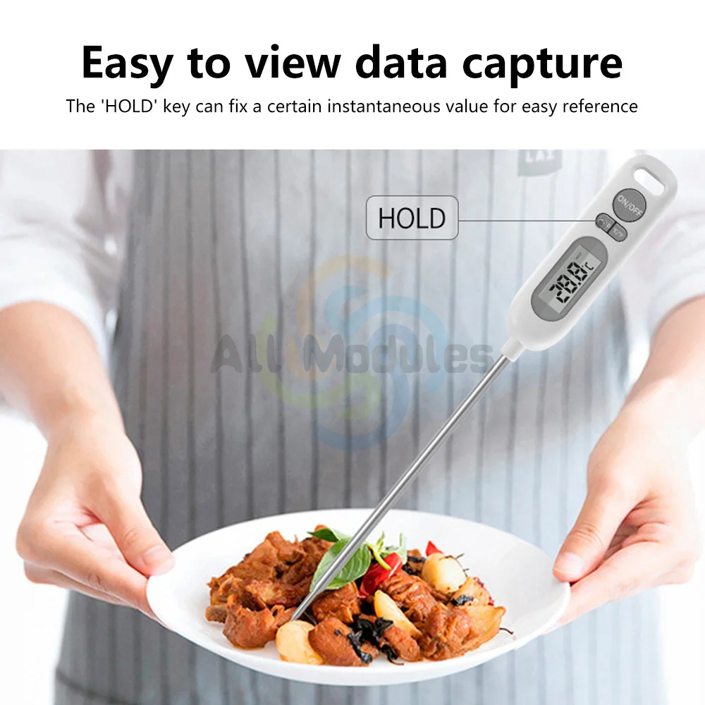 Digital Instant Read Meat Thermometer Kitchen Cooking Food Candy Thermometer for Oil Deep Fry BBQ Grill Smoker Thermometer