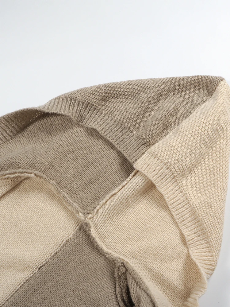 سترة نسائية محبوكة بقلنسوة سترة دافئة للخريف والشتاء ملابس خارجية عصرية مريحة لأشهر برودة #6