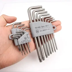 8 In 1 Hexagon Screwdriver Wrench Bit Set T5-T40 Wrench Tool Kit CR-V Star Key Wrench Torx Screwdriver Kit With Carrying Holder
