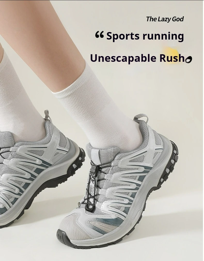 Laufschuhe mit elastischen Schnürsenkeln, atmungsaktivem Mesh-Material, sportliche Sneaker für Damen und Herren, bequeme Schnürsenkel für Outdoor-Wanderungen. – Detail 5