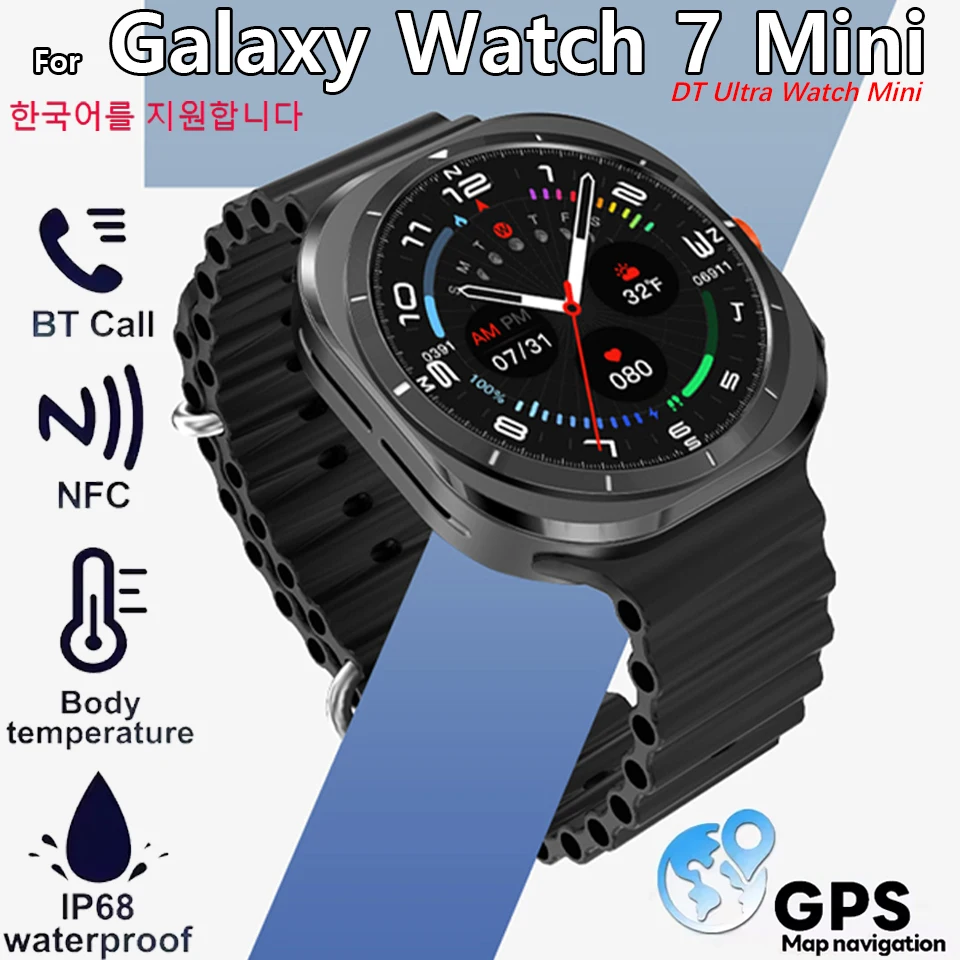 

New DT Watch7 Ultra mini SmartWatch 32Gb Memory Local Music Bluetooth Call Compass 3D Menu Wireless Charging Series 7 Smartwatch