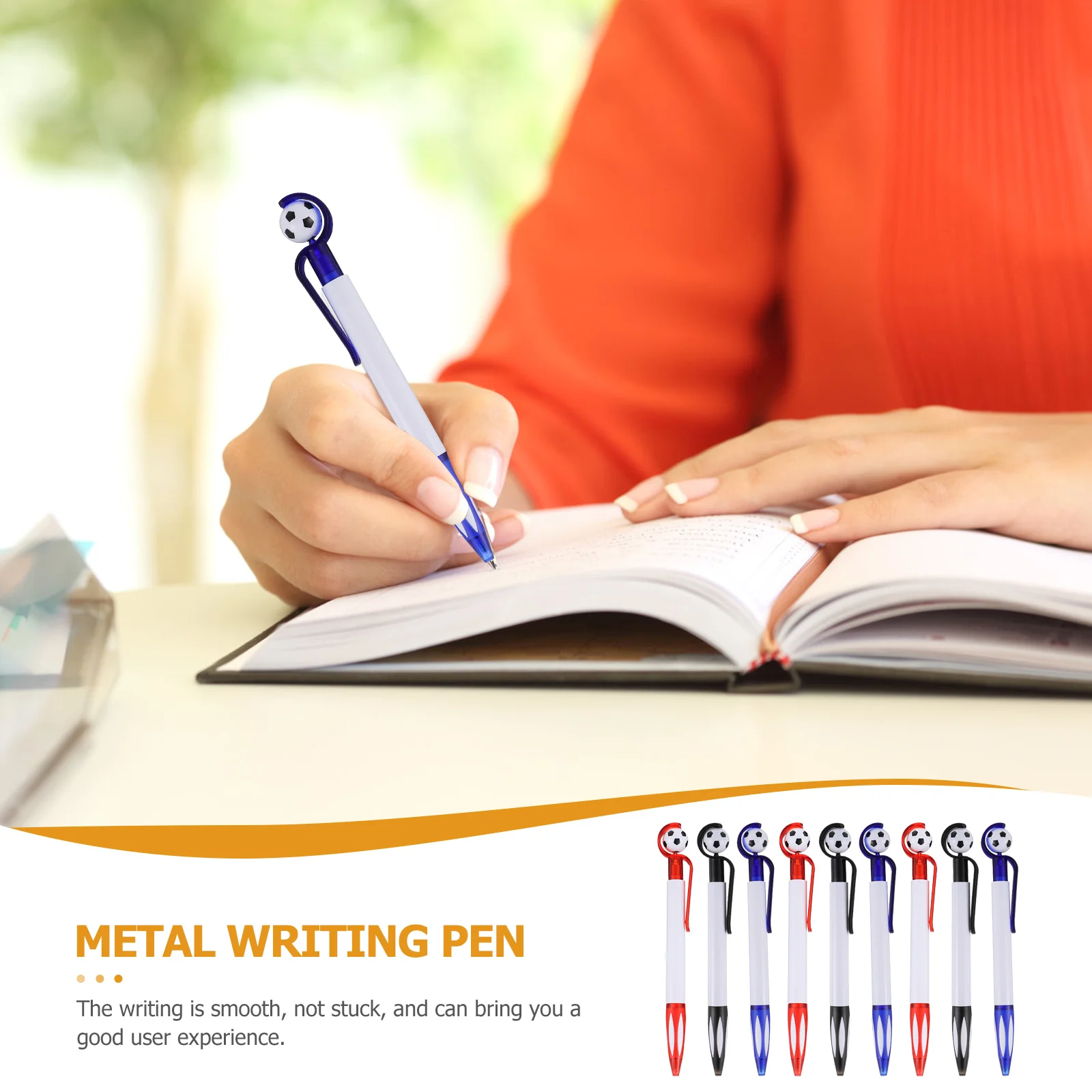 

18pcs Soccer Ballpoint Pens Plastic Multi-Use Smooth Writing Lightweight Portable Gift For Students Decor Party Favors