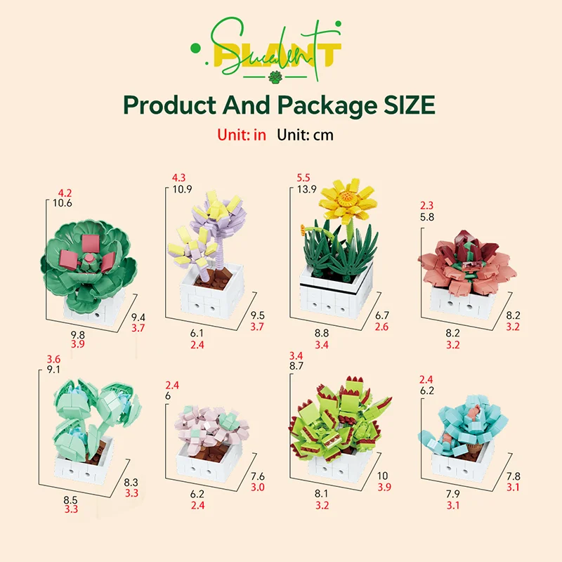 Plantes en pot succulentes pour la décoration de la maison, bouquets de fleurs pour adultes, blocs de construction, collection de plantes