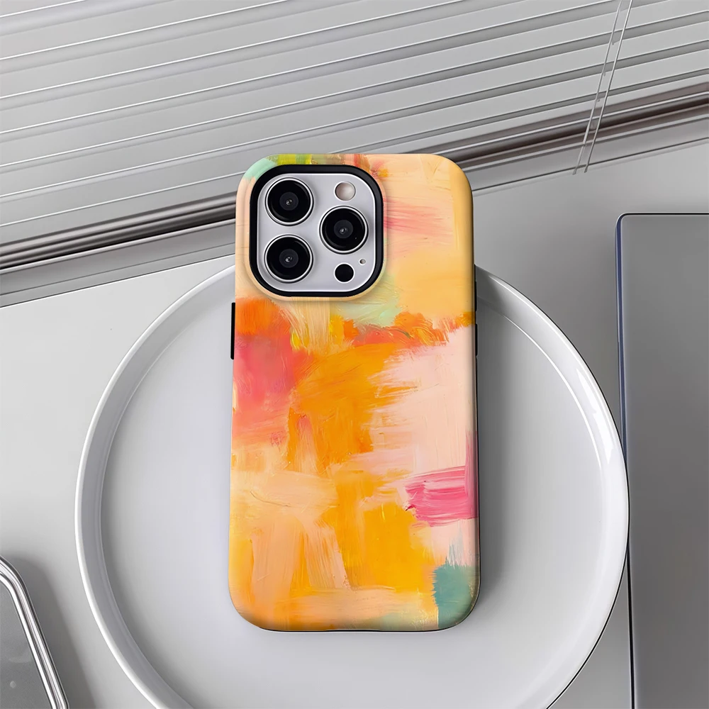 Vibrant Abstract Phone Case for Samsung Galaxy S20 S23 S24 S25 S26 FE Plus Ultra Edge 4G 5G Luxury Double-layer Back Cover