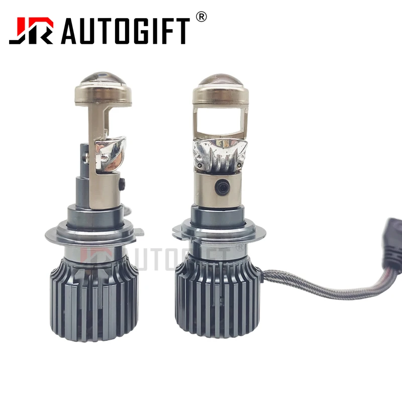 mini h7 lens projector Headlight Bulb Led A80 Headlight With turbo 9005 9006 H8 H9 H11 Headlamp White Aluminum Housing 120W Lamp