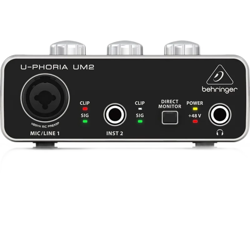 BehringerU-PHORIA UM2 USB External Sound Card Professional Recording Computer Guitar Live Broadcast